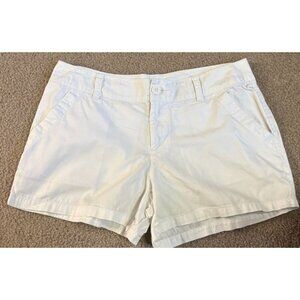 Columbia Cotton Chino Shorts Women's Size 10 White Pockets 3-1/2” Inseam